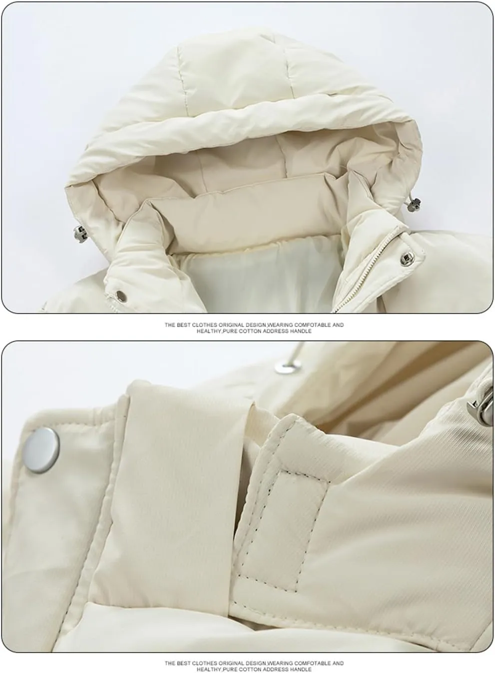 Men Cotton-Padded Puffer Windbreakers Winter Parkas Bomber Jackets Warm Thicken Ski Camping Coats