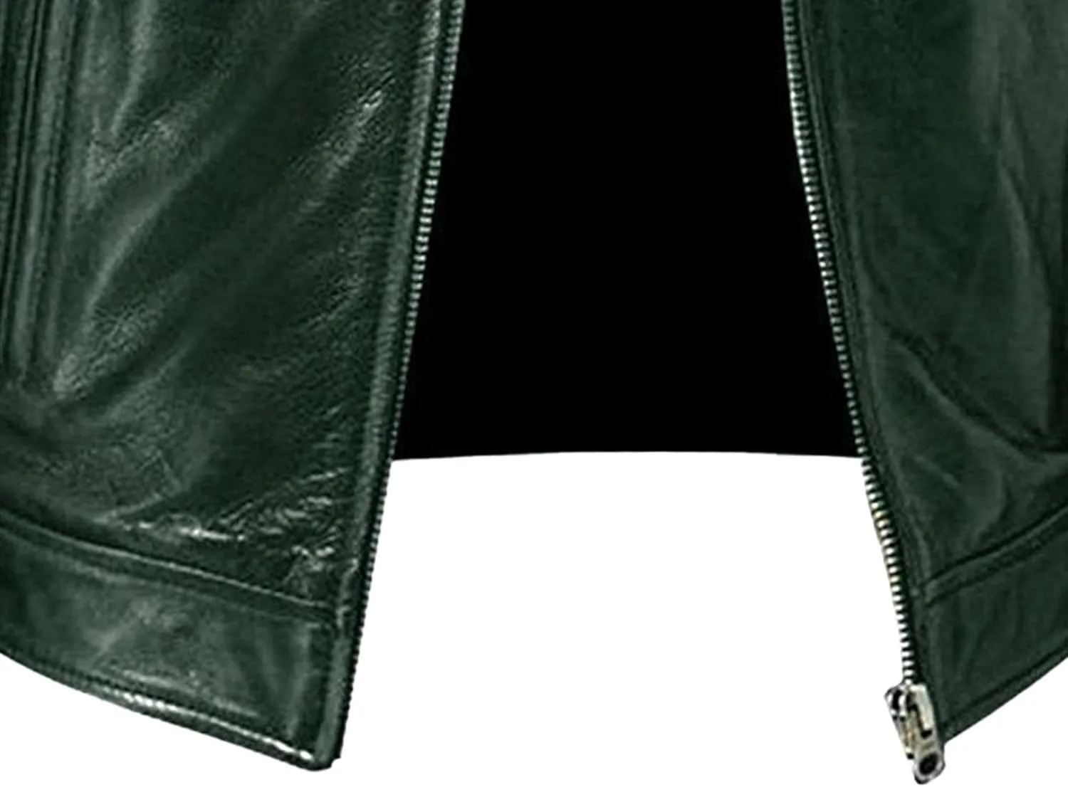 Men Leather Motorcycle Jacket Stand Collar Faux Leather Jackets Zip-Up Slim Fit Biker Coat