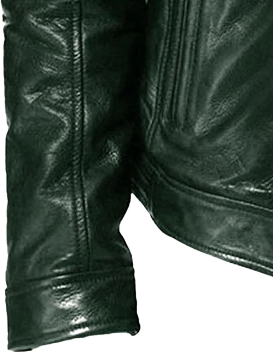 Men Leather Motorcycle Jacket Stand Collar Faux Leather Jackets Zip-Up Slim Fit Biker Coat
