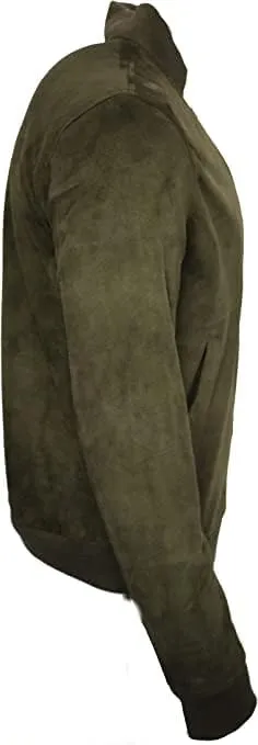 Men's 100% Real Suede leather Trucker Jacket | Biker Motorcycle Jacket| Classic Bomber Varsity Jacket - Zipper