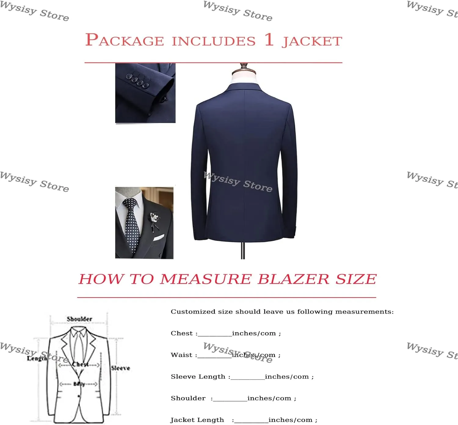 Men's Blazer Casual Suit Slim Fit Sport Coats Double Breasted Business Suit Blazer Shawl Lapel Jacket(1 Jacket)