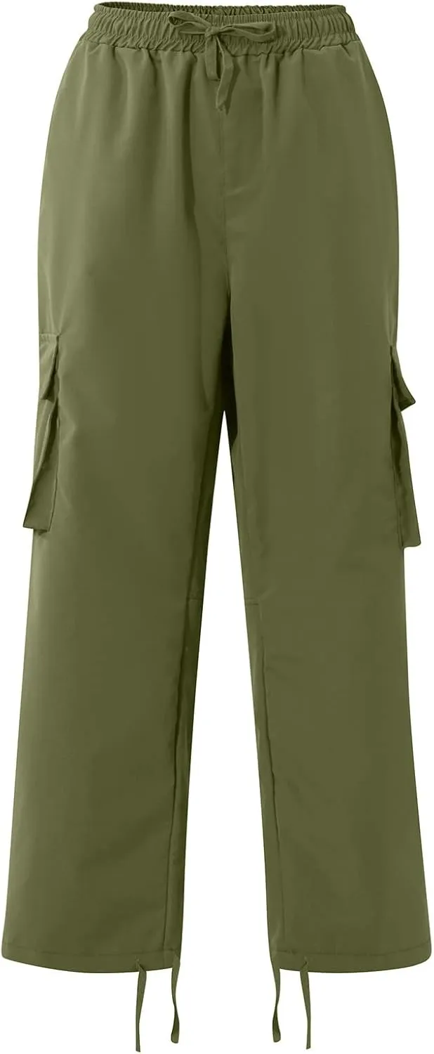 Mens Cargo Pants with Pockets Open Bottom Lightweight Baggy Jogger Cargo Sweatpants Casual Gym Athletic Sweat Pants