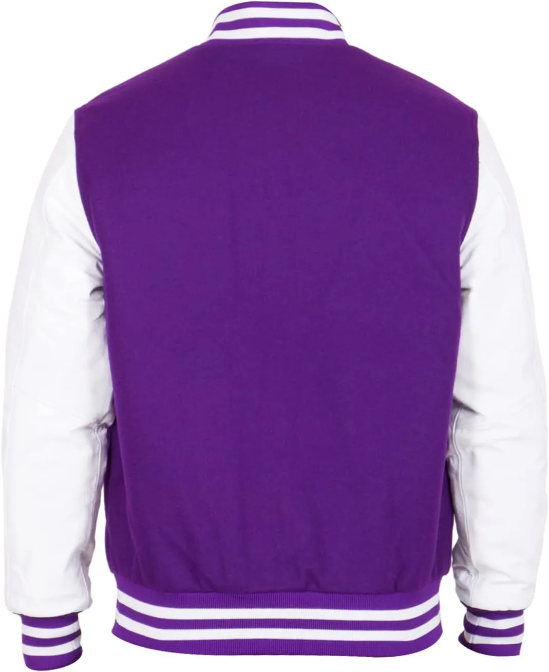 Mens College Baseball Varsity High School Letterman Bomber Fleece   Faux Leather Jacket