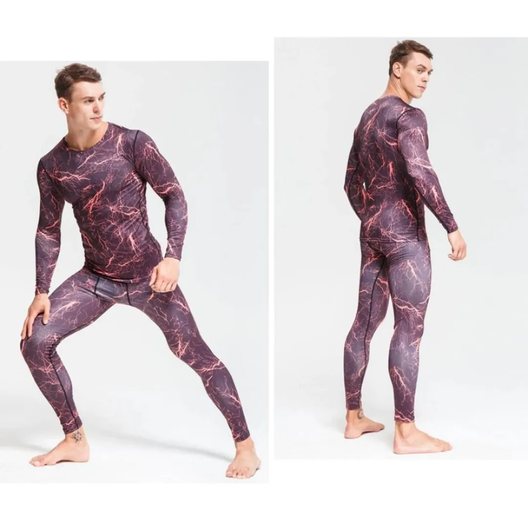 Men's Compression Thermal Camoflauge Quick Dry Underwear Full Set