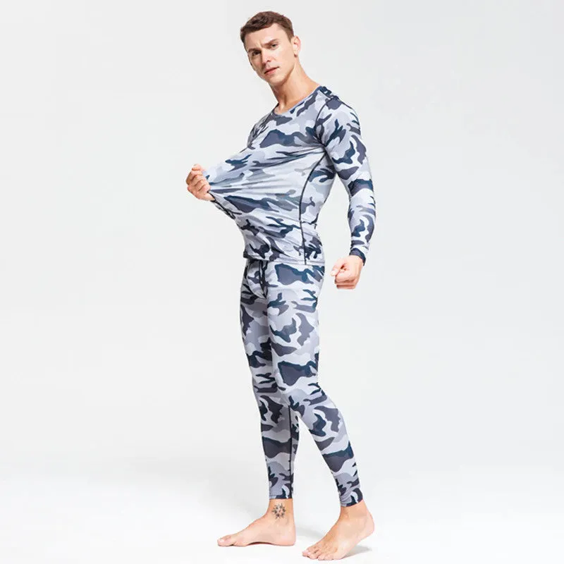Men's Compression Thermal Camoflauge Quick Dry Underwear Full Set