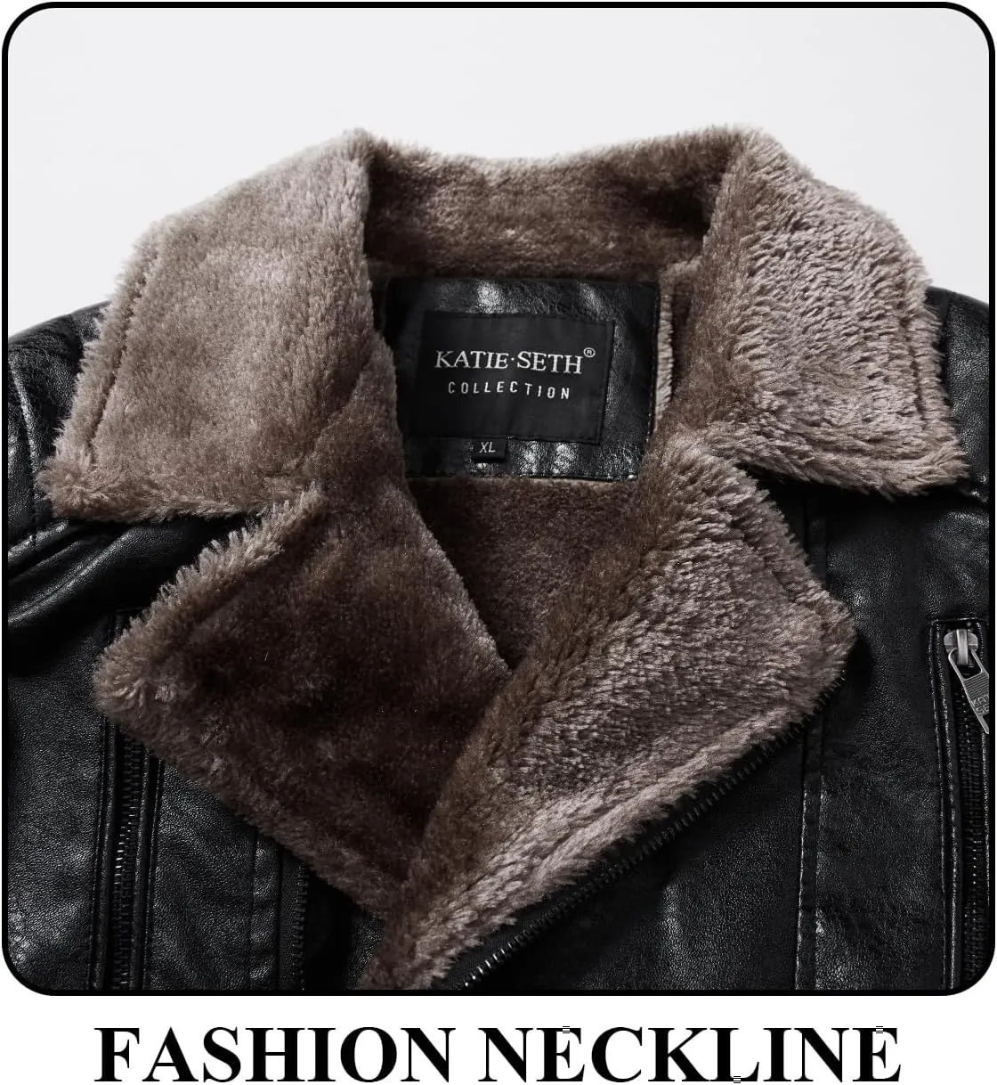 Men's Cool Bomber Pilot Leather Jacket Mens Winter Motorcycle Varsity Fleece Jackets