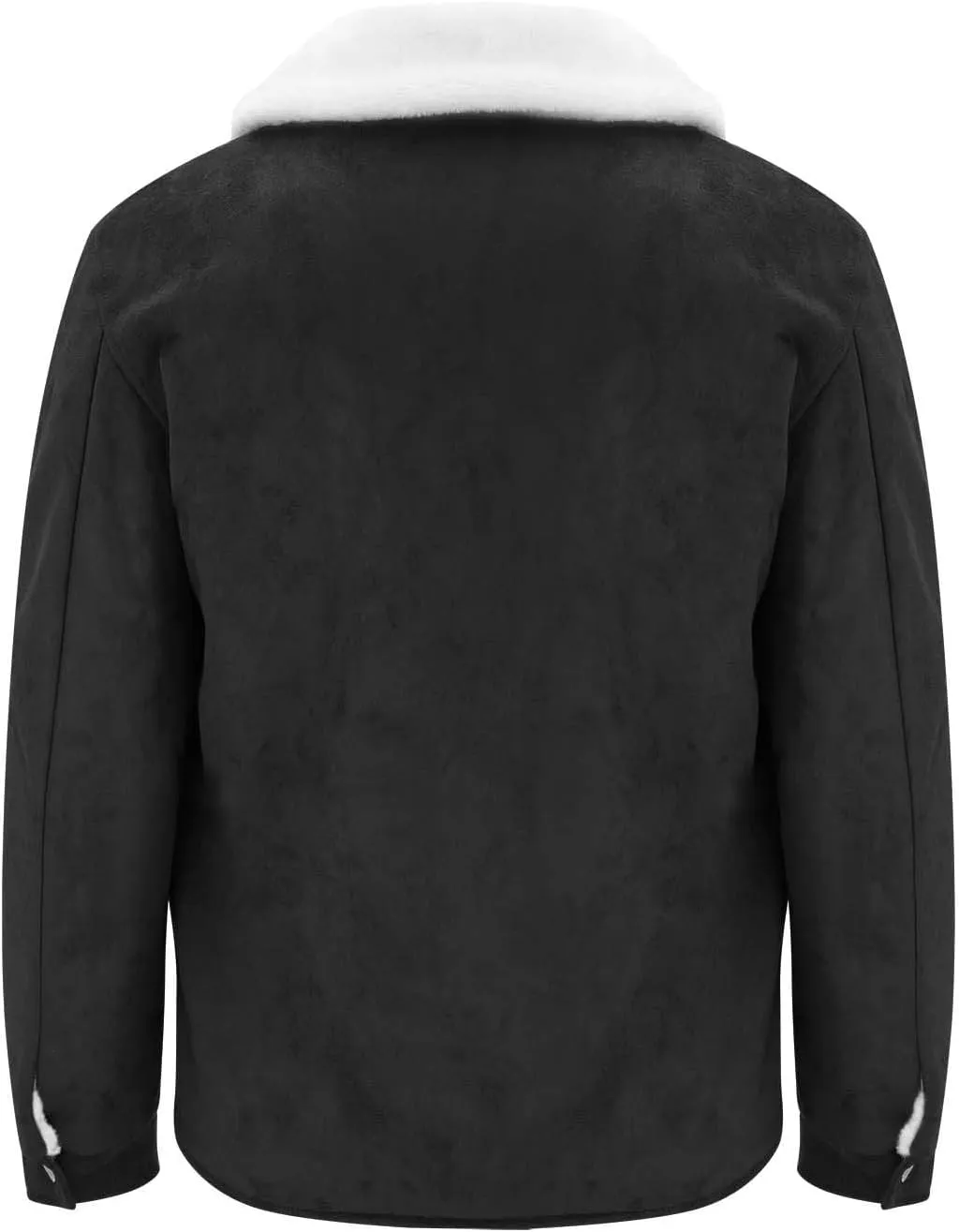 Mens Faux Suede Leather Jackets Spread Collar Motorcycle Sherpa Bomber Jackets Notch Lapel Biker Motorcycle Zip Up Coats