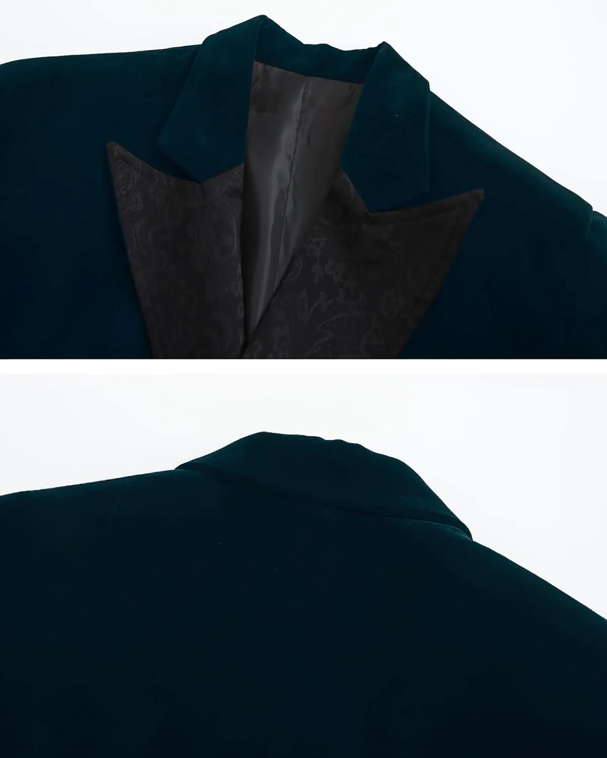 Men's Smoking Jacket Jacquard Peaked Lapel Double Breasted Stylish Blazers Coat Evening Party Wear