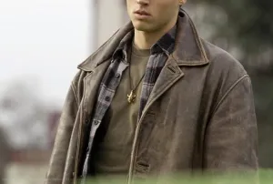 Men's Supernatural Dean Winchester Vintage Sheep Leather Jacket - Jensen Ackles Genuine Leather Jackets For Men