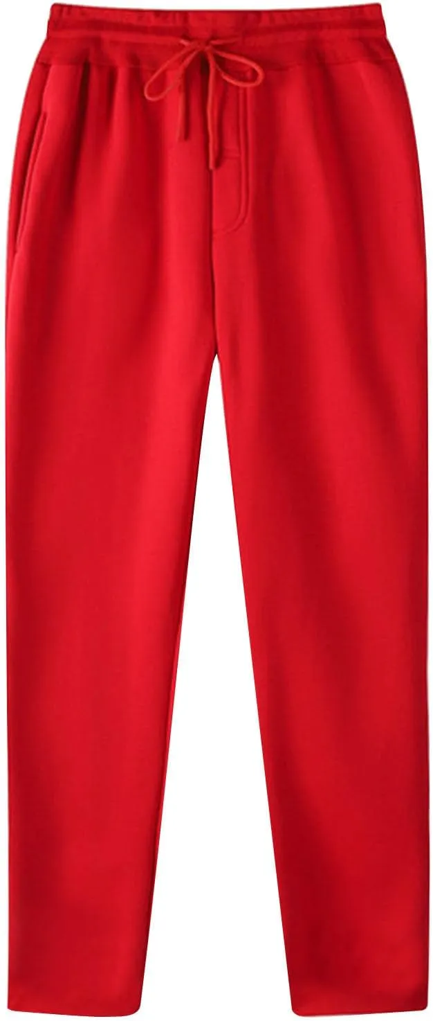 Mens Sweatpants Slim Fit Drawstring Workout Jogger Pants Athletic Workout Elastic Waisted Casual Running Hiking Pants