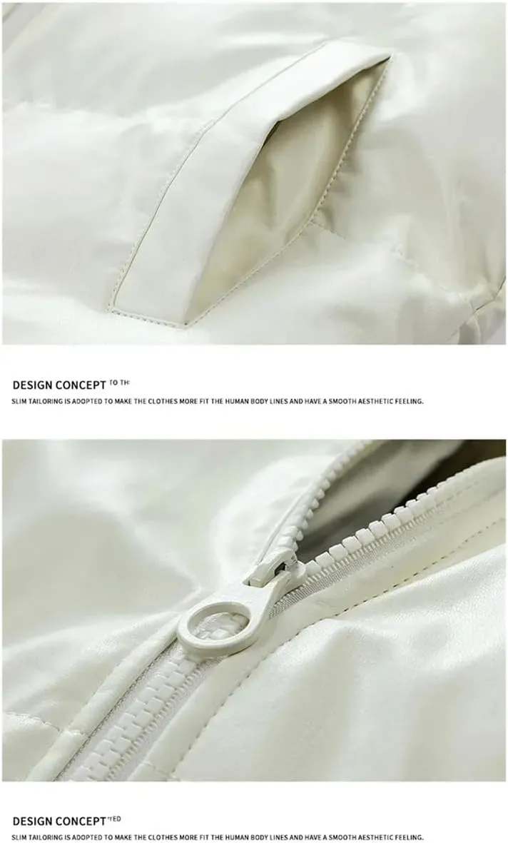 Men's Winter Bread Cotton-Padded Jackets Warm Thick Hooded Windproof Parkas Casual Puffer Short Coats