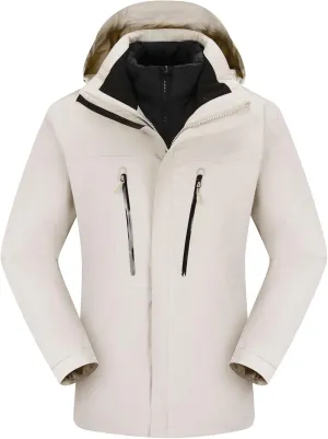 Men's winter jacket coat 3 in 1 snow ski jacket waterproof windproof jacket men's warm down jacket