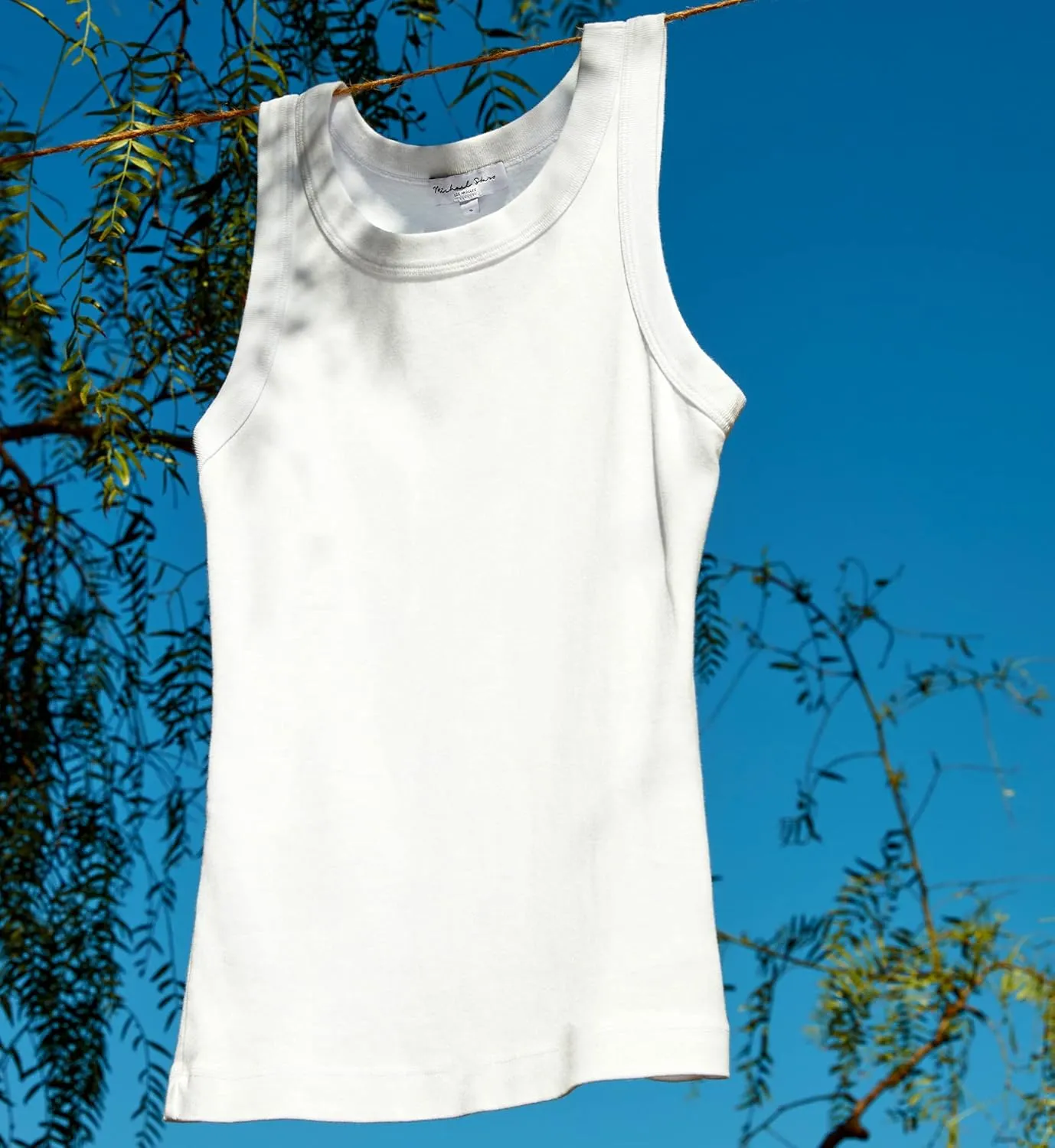 Michael Stars Women's Paloma Wide Binding Cotton Tank Top - Everyday Basic
