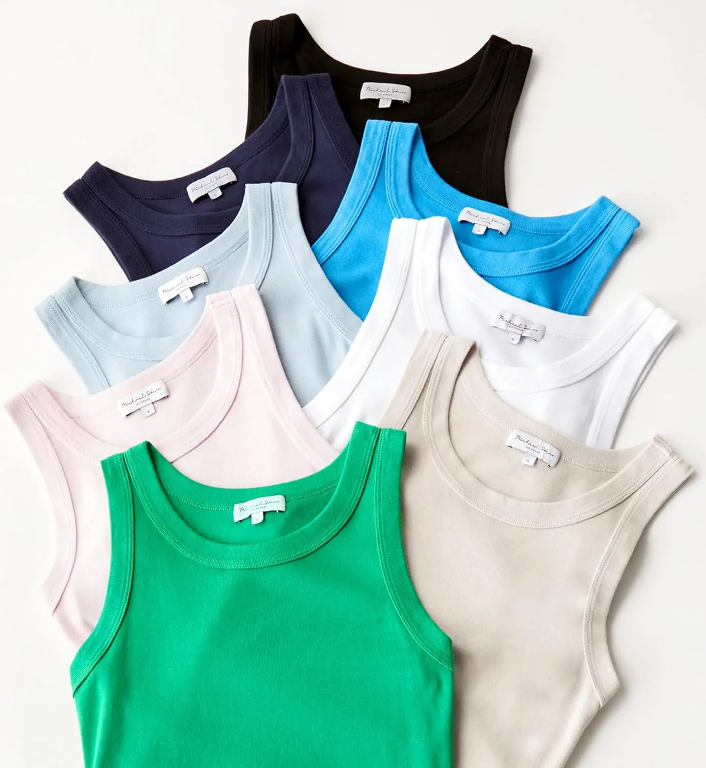 Michael Stars Women's Paloma Wide Binding Cotton Tank Top - Everyday Basic
