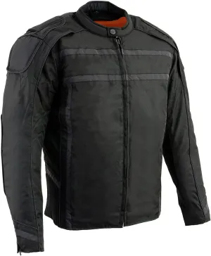 Milwaukee Leather Men's Armored Textile Motorcycle Rider Jacket-Year Round Wear - Large - Large
