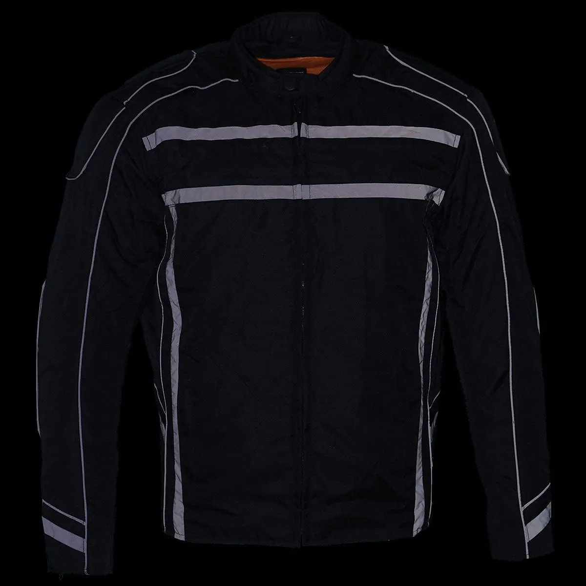 Milwaukee Leather Men's Armored Textile Motorcycle Rider Jacket-Year Round Wear - Large - Large