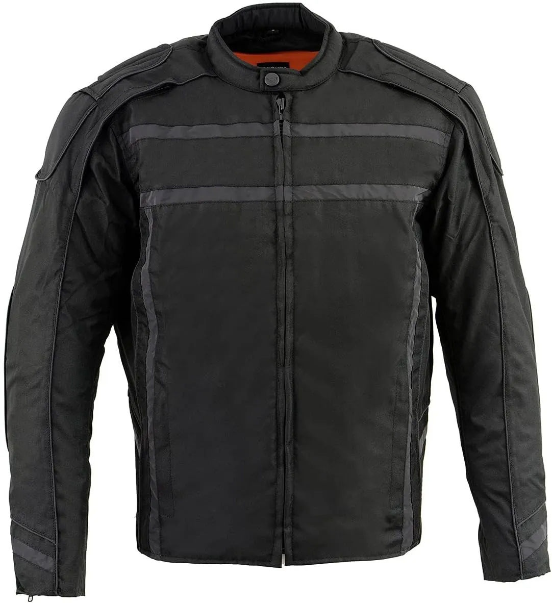 Milwaukee Leather Men's Armored Textile Motorcycle Rider Jacket-Year Round Wear - Large - Large