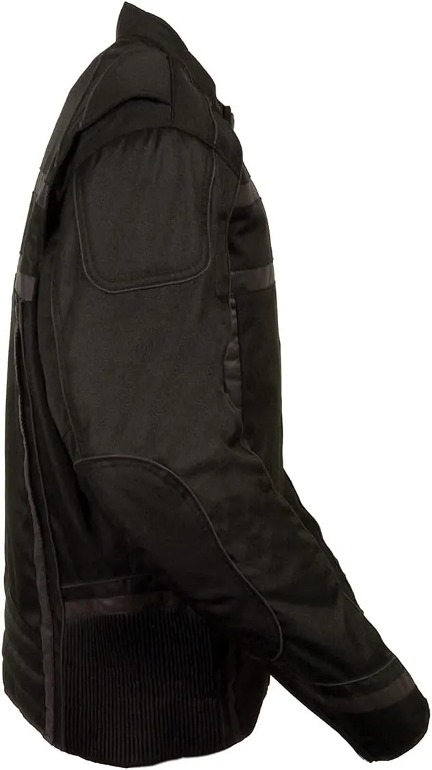 Milwaukee Leather Men's Armored Textile Motorcycle Rider Jacket-Year Round Wear - Large - Large
