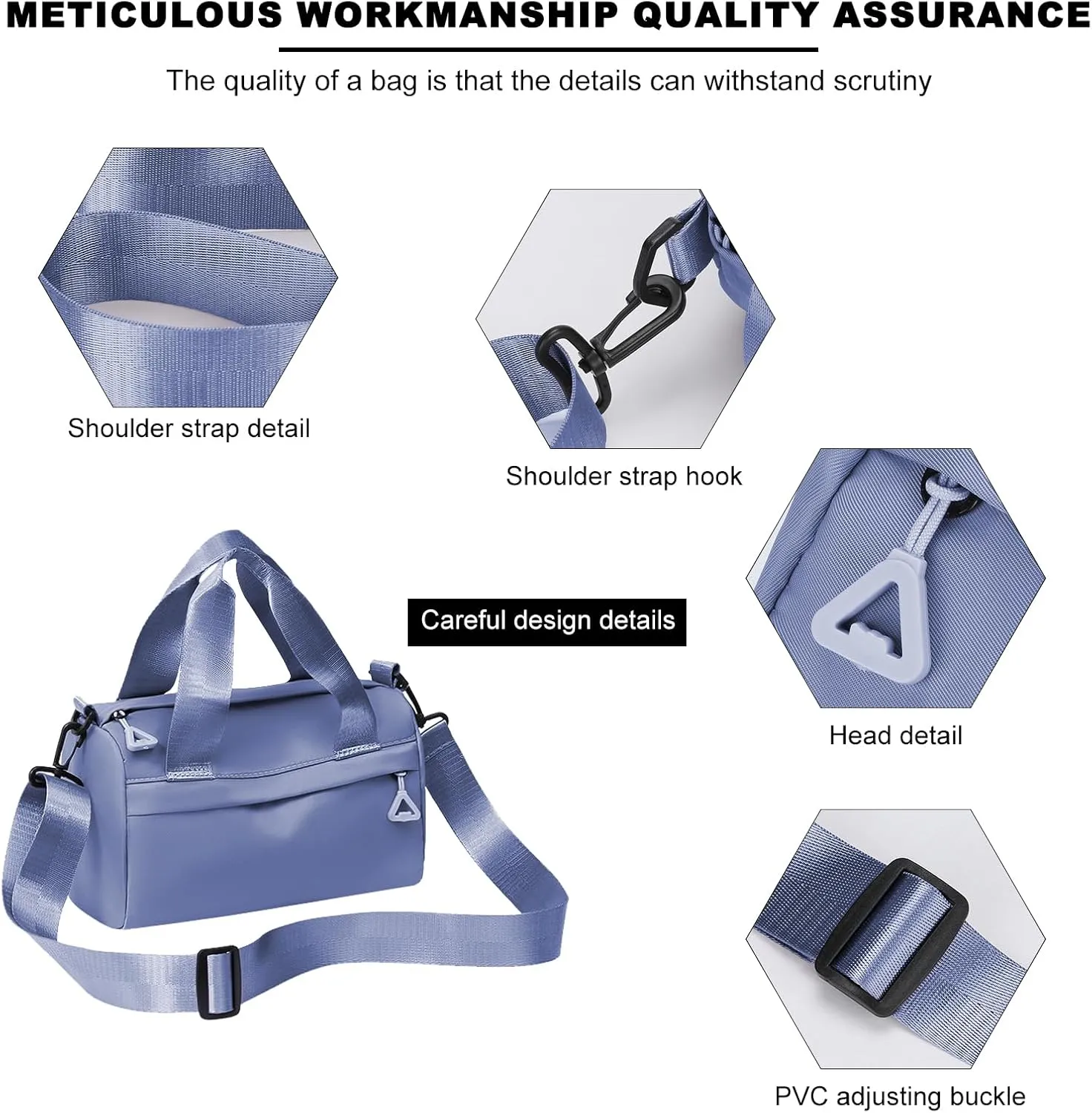 Mini Gym Bag Waterproof Gym Tote Bag Portable Fitness Shoulder Bag for Sports Travel