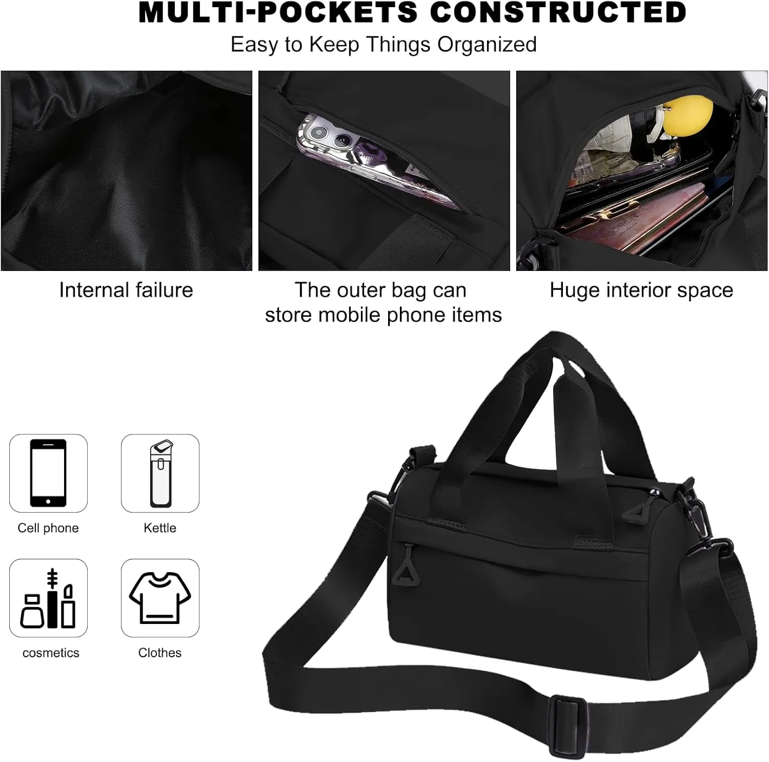 Mini Gym Bag Waterproof Gym Tote Bag Portable Fitness Shoulder Bag for Sports Travel