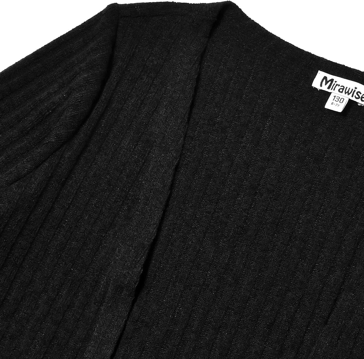 Mirawise Girls Front Open Long Sleeve Knit Cardigan Sweater with Pockets 6-13 Years