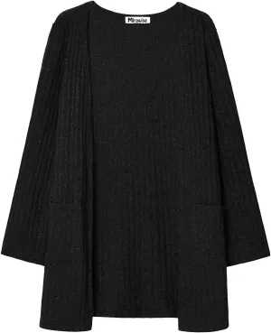 Mirawise Girls Front Open Long Sleeve Knit Cardigan Sweater with Pockets 6-13 Years