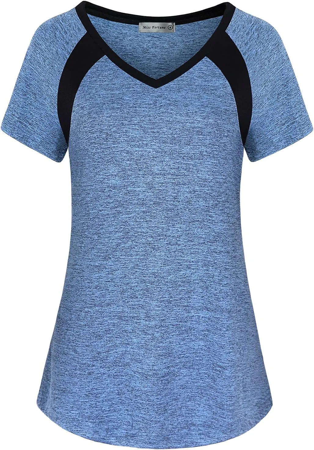 MISS FORTUNE Womens Active Wear Exercise Top Yoga Shirt Workout Clothes