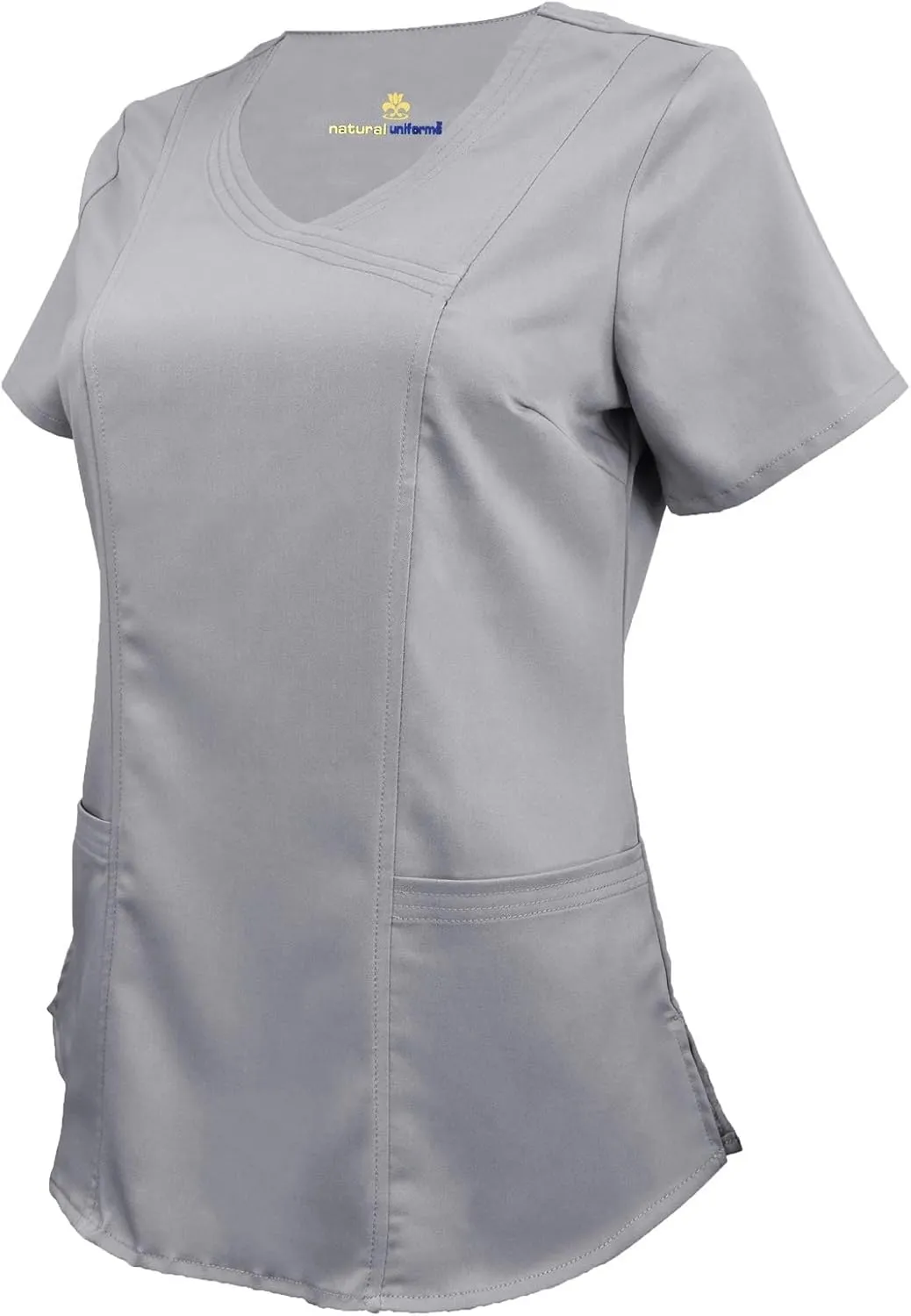 Natural Uniforms Women's Ultra Soft Modern Fit Mock Wrap Work Uniform Top and Pant Set 8201-9200