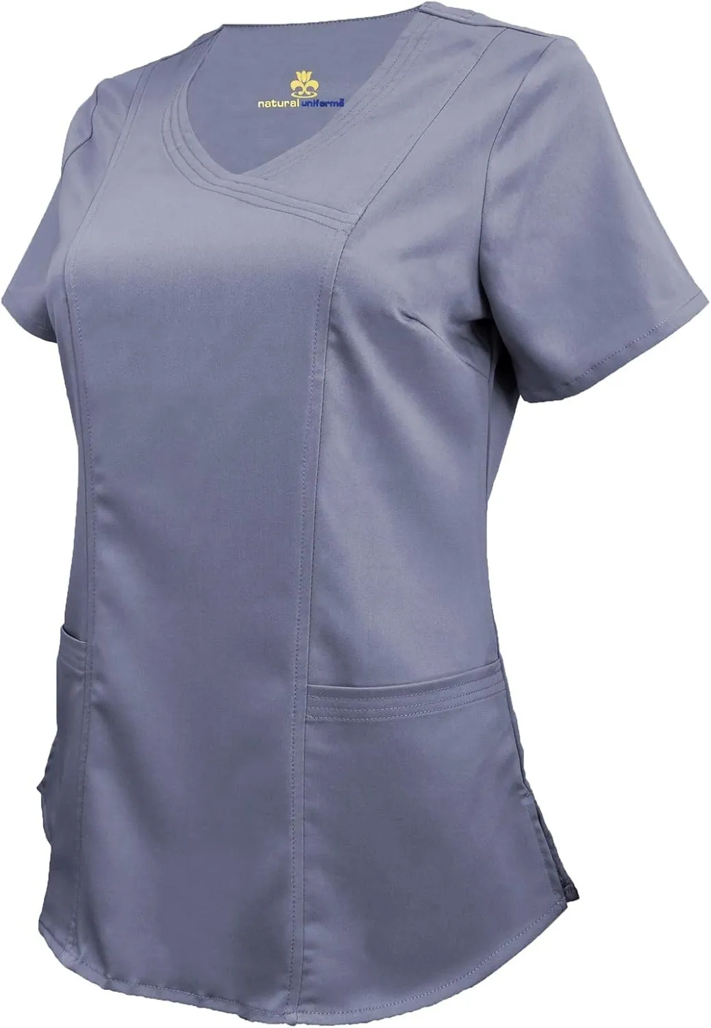 Natural Uniforms Women's Ultra Soft Modern Fit Mock Wrap Work Uniform Top and Pant Set 8201-9200