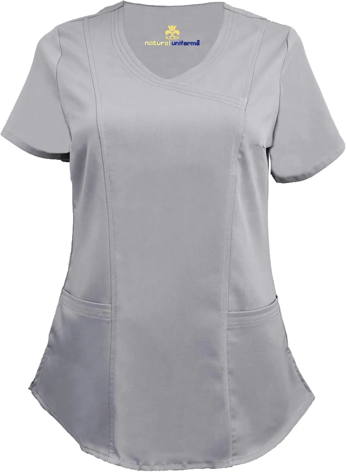 Natural Uniforms Women's Ultra Soft Modern Fit Mock Wrap Work Uniform Top and Pant Set 8201-9200