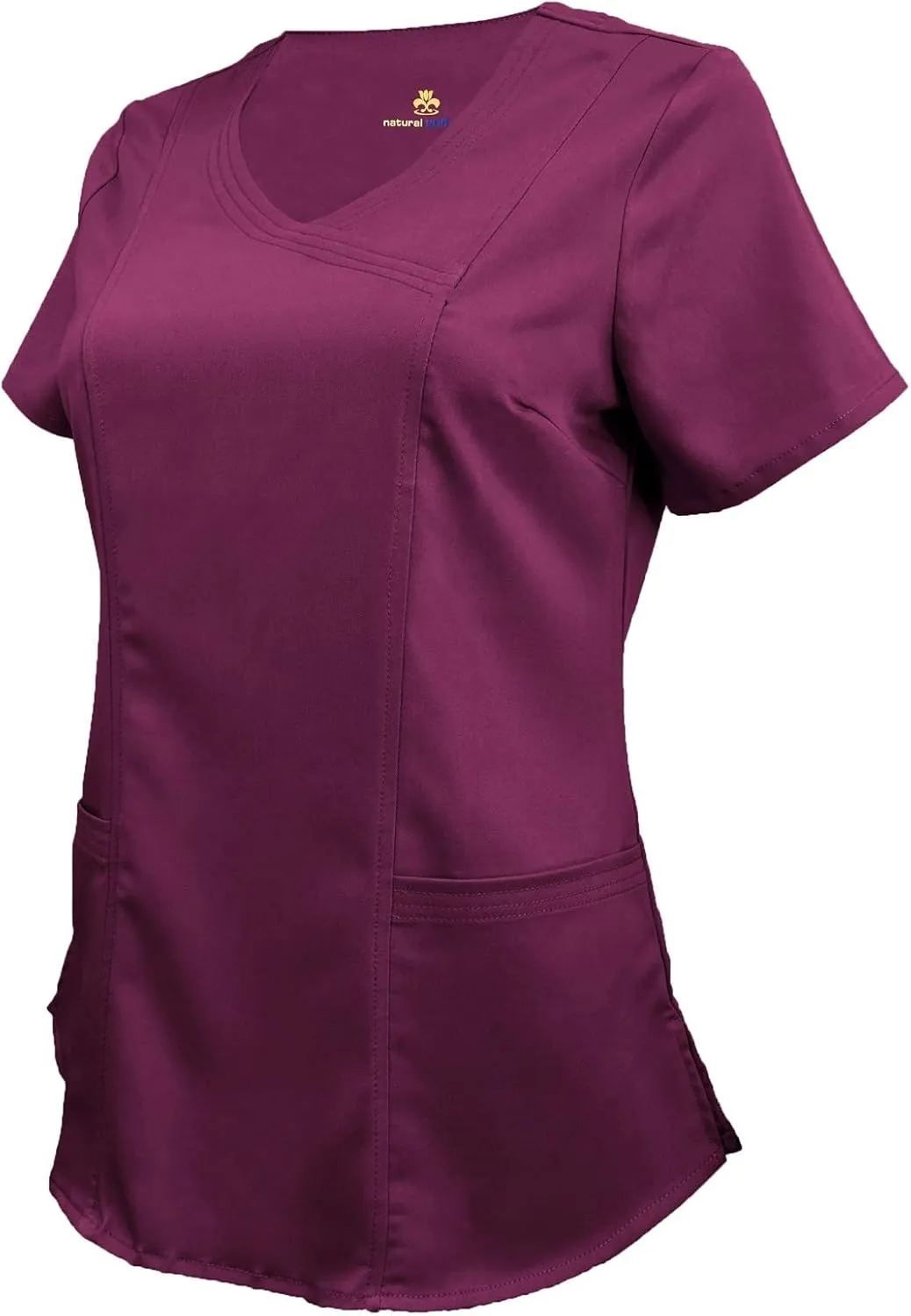 Natural Uniforms Women's Ultra Soft Modern Fit Mock Wrap Work Uniform Top and Pant Set 8201-9200