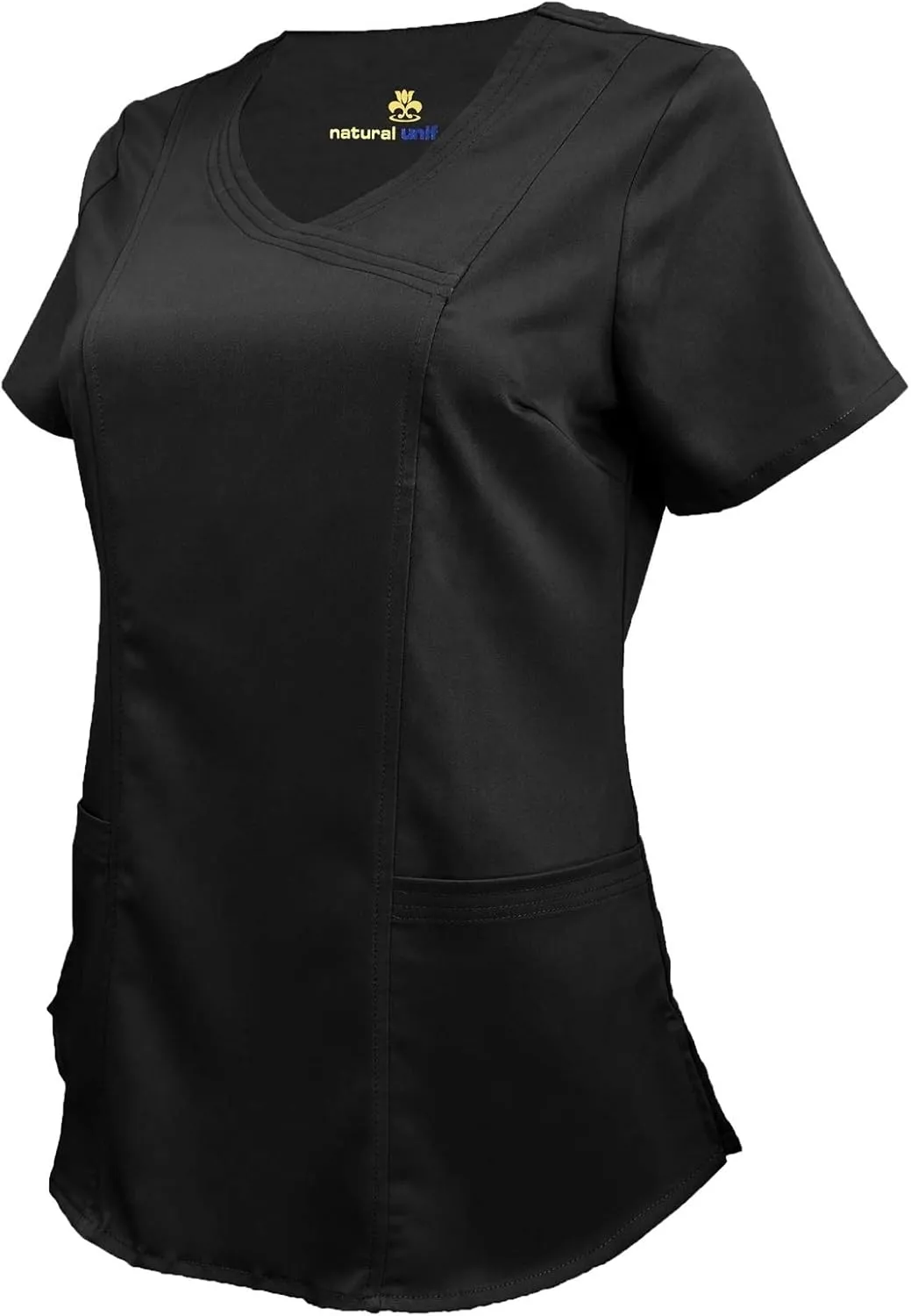 Natural Uniforms Women's Ultra Soft Modern Fit Mock Wrap Work Uniform Top and Pant Set 8201-9200