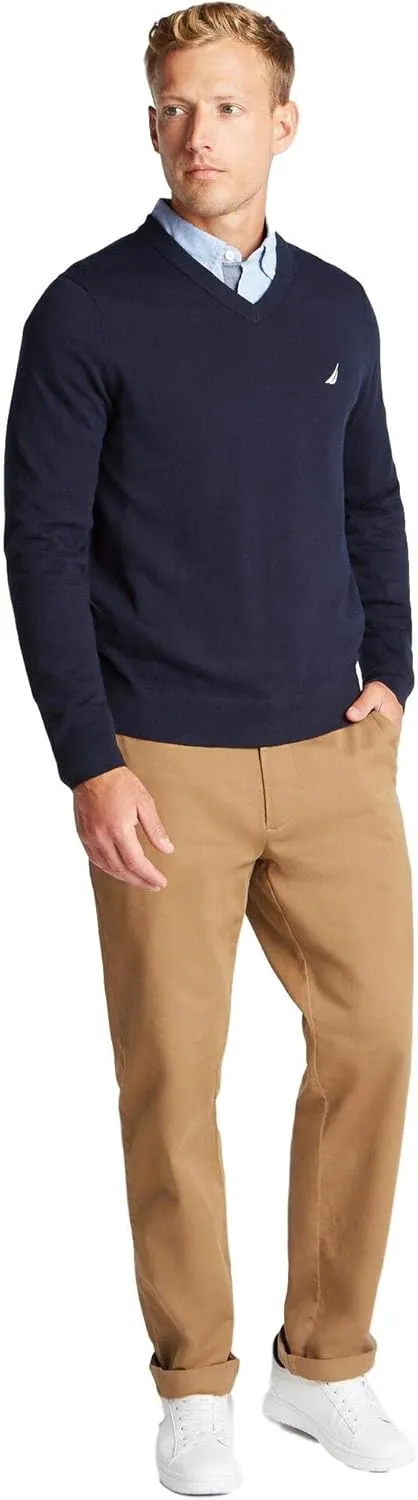 Nautica Men's Classic Fit Navtech Soft V-Neck Sweater