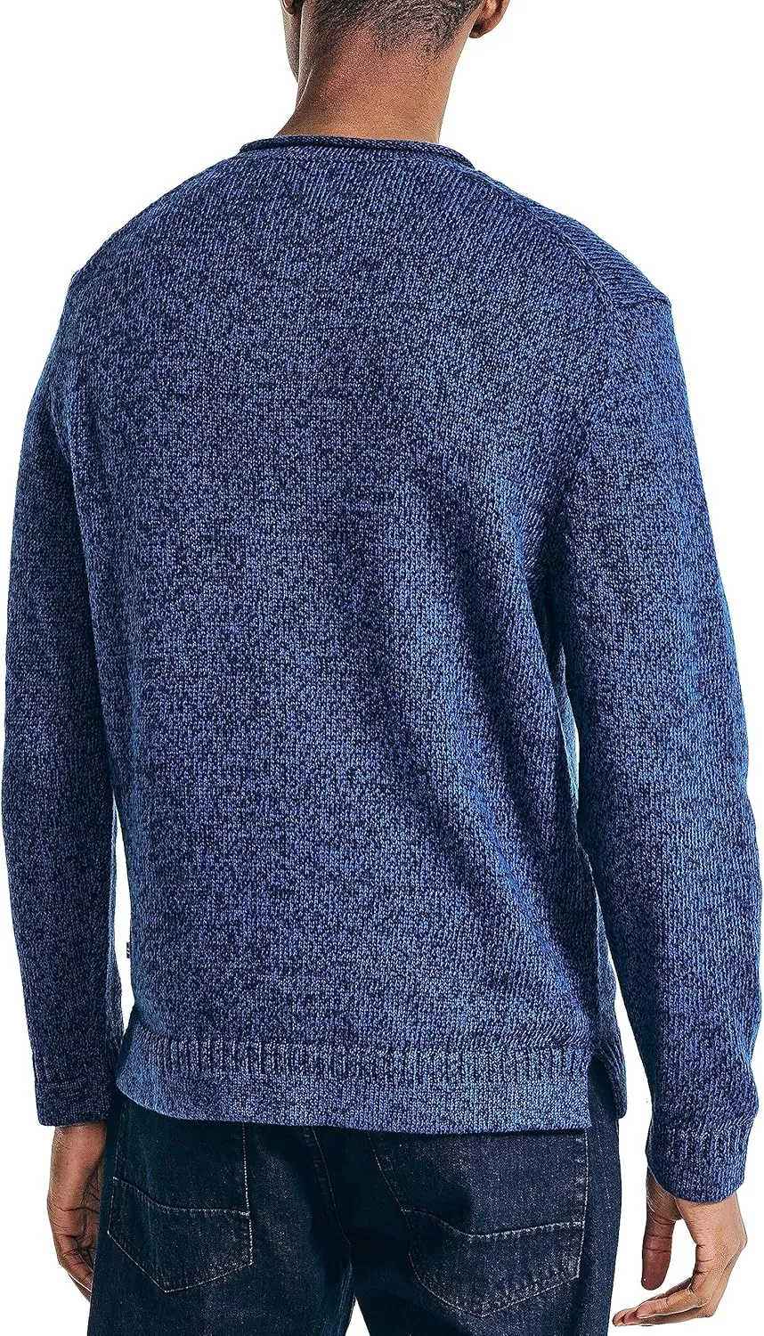 Nautica Men's Rolled Crewneck Sweater