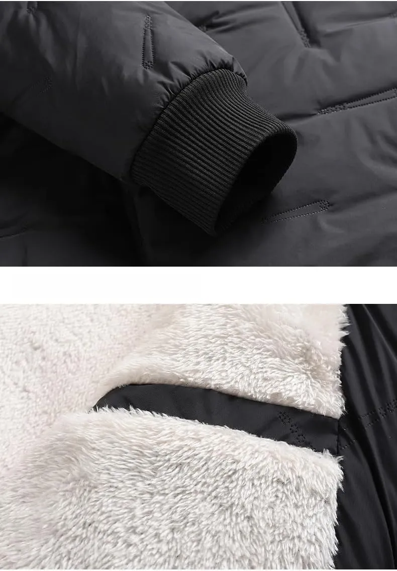 New Men Winter Loose Silk-like Cotton Jackets Padded and Thickened Casual Baseball Jerseys Plus Size Coat jacket male tops