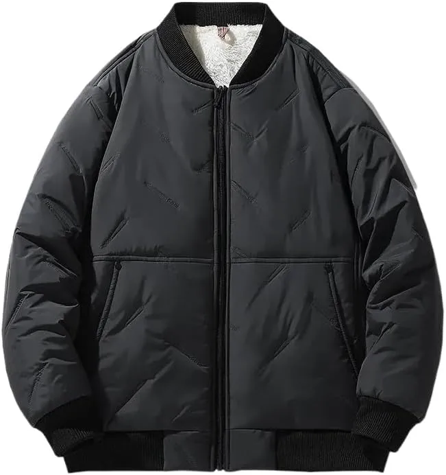 New Men Winter Loose Silk-like Cotton Jackets Padded and Thickened Casual Baseball Jerseys Plus Size Coat jacket male tops
