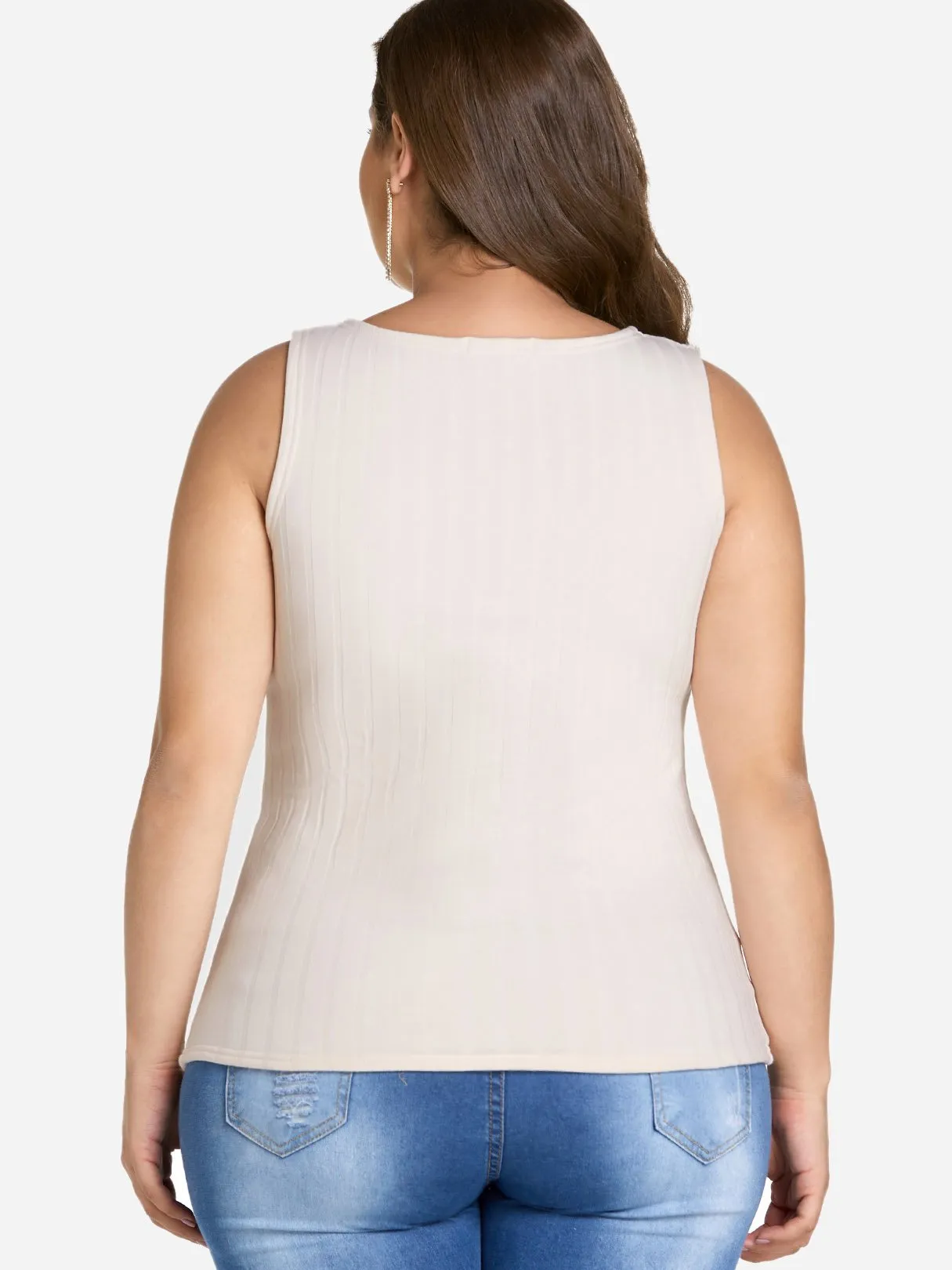 OEM ODM Round Neck Plain Sleeveless Plus Size Tops