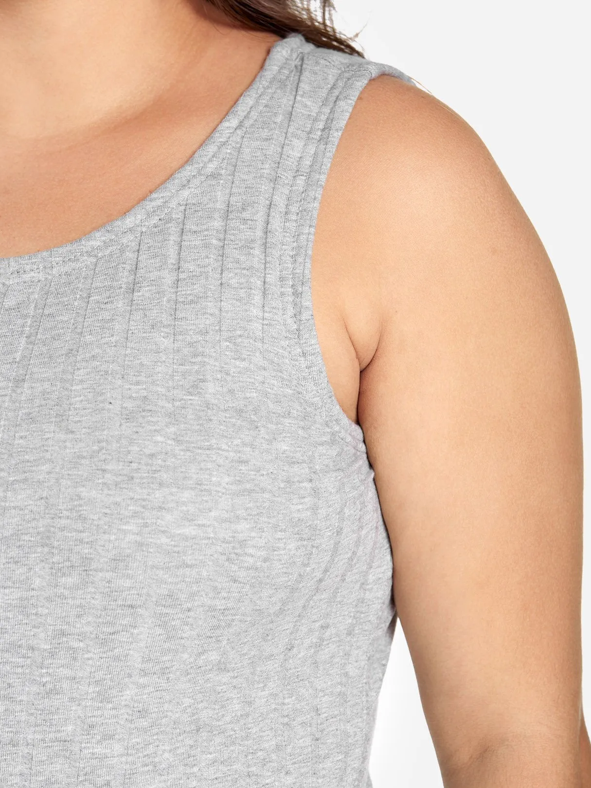 OEM ODM Round Neck Plain Sleeveless Plus Size Tops