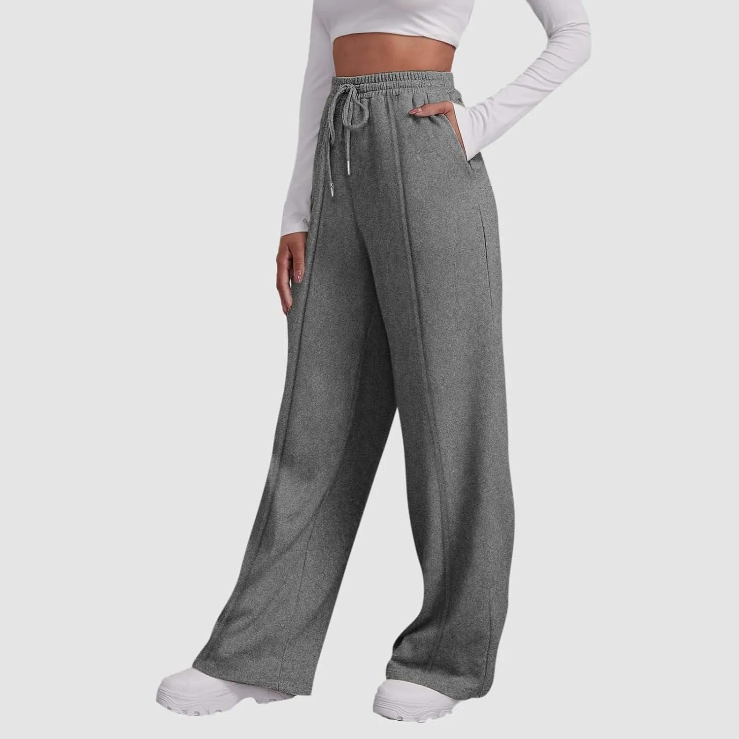 Pants for Women, Pants Wide Leg Straight High Waisted Summer Summmer Linen