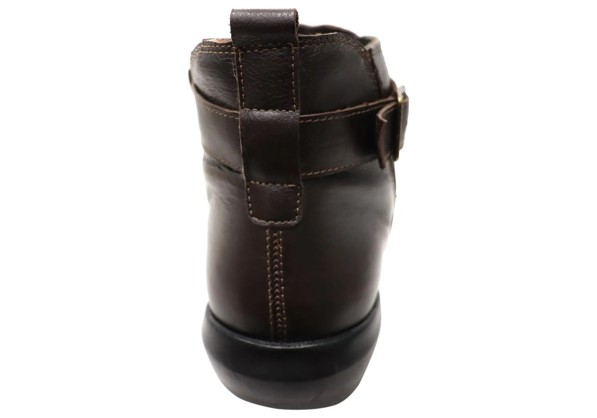 Perlatto Tess Womens Comfortable Leather Ankle Boots Made In Brazil