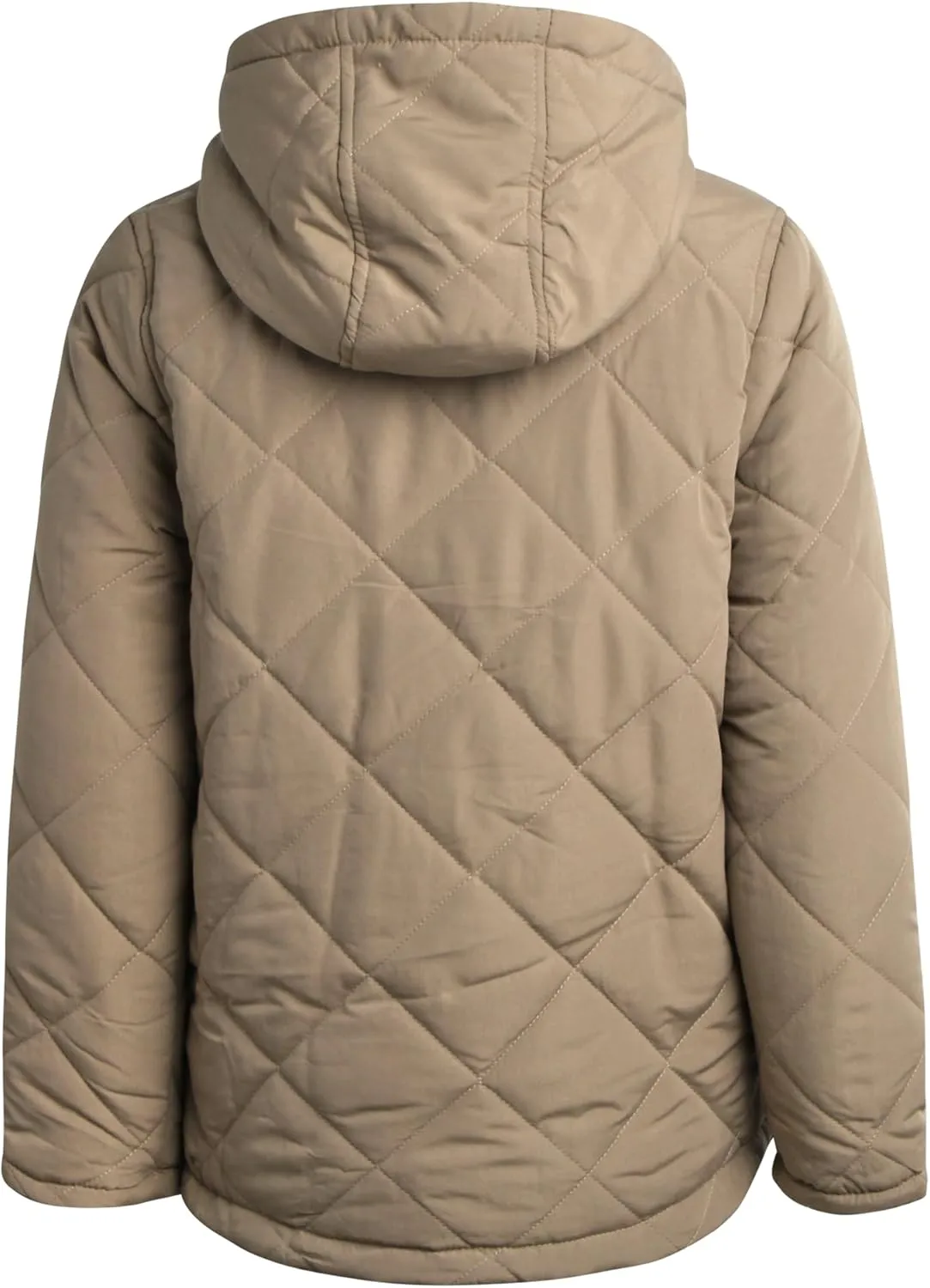 Perry Ellis Boys' Winter Jacket - Suede Microber Quilted Jacket with Hood - Warm Insulated Outerwear Jacket for Boys (8-18)