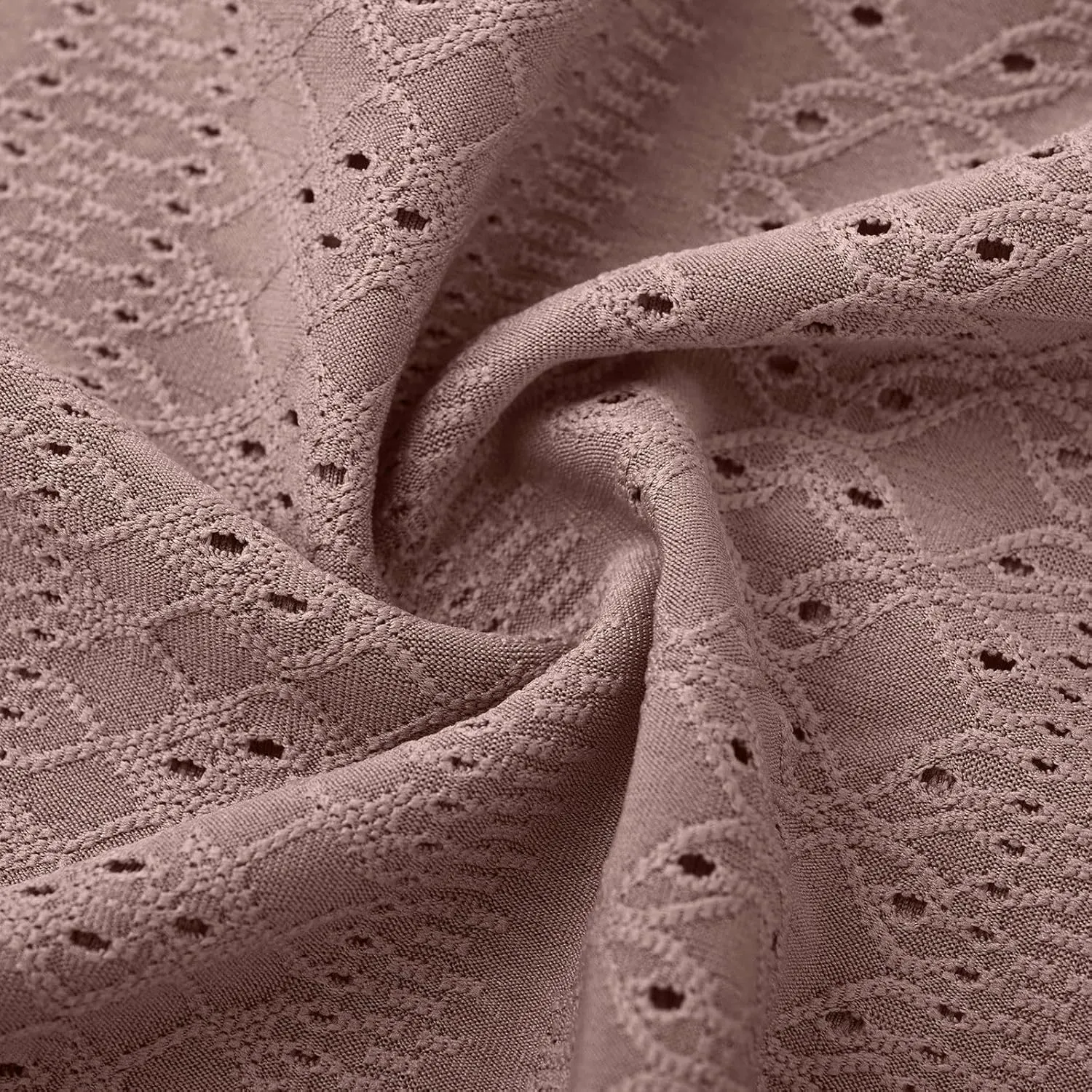 Plus Size Summer Dresses for Curvy Women Eyelet Embroidery Casual Dress Ruffle Sleeve Criss Cross V Neck Dresses