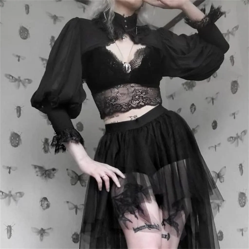 Punk Shrug for Women or Teen Girls Gothic Goth Crop Top