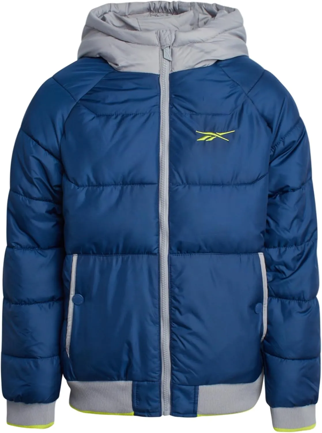 Reebok Boys' Winter Coat - Heavyweight Full Zip Up Quilted Puffer Snow Parka - Weather Resistant Ski Jacket for Boys (8-20)