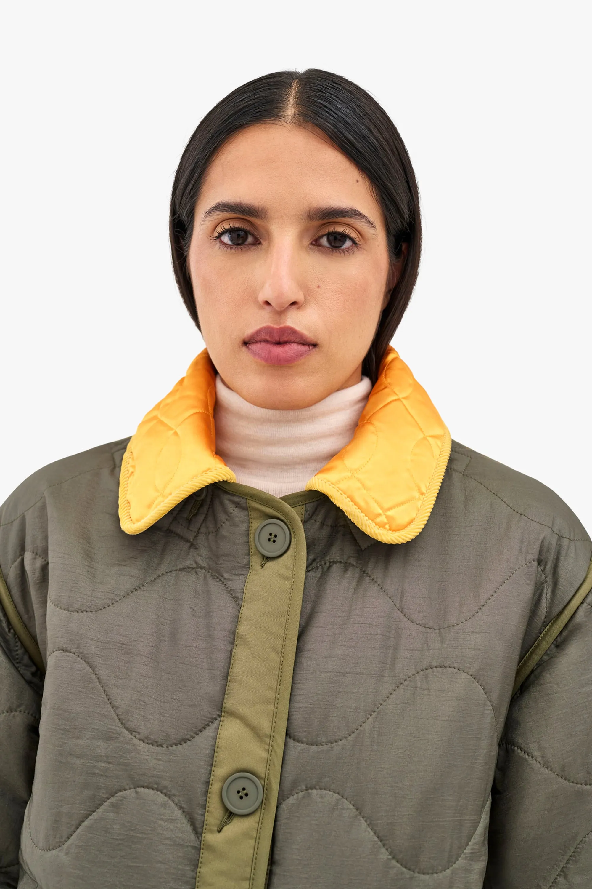 Satin Quilt Collar - Clementine