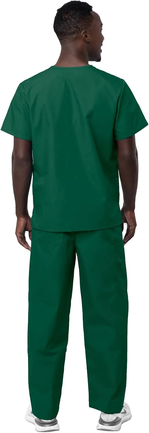 Sivvan Unisex Scrubs - Classic V-Neck Top & Drawstring Pants Scrub Set