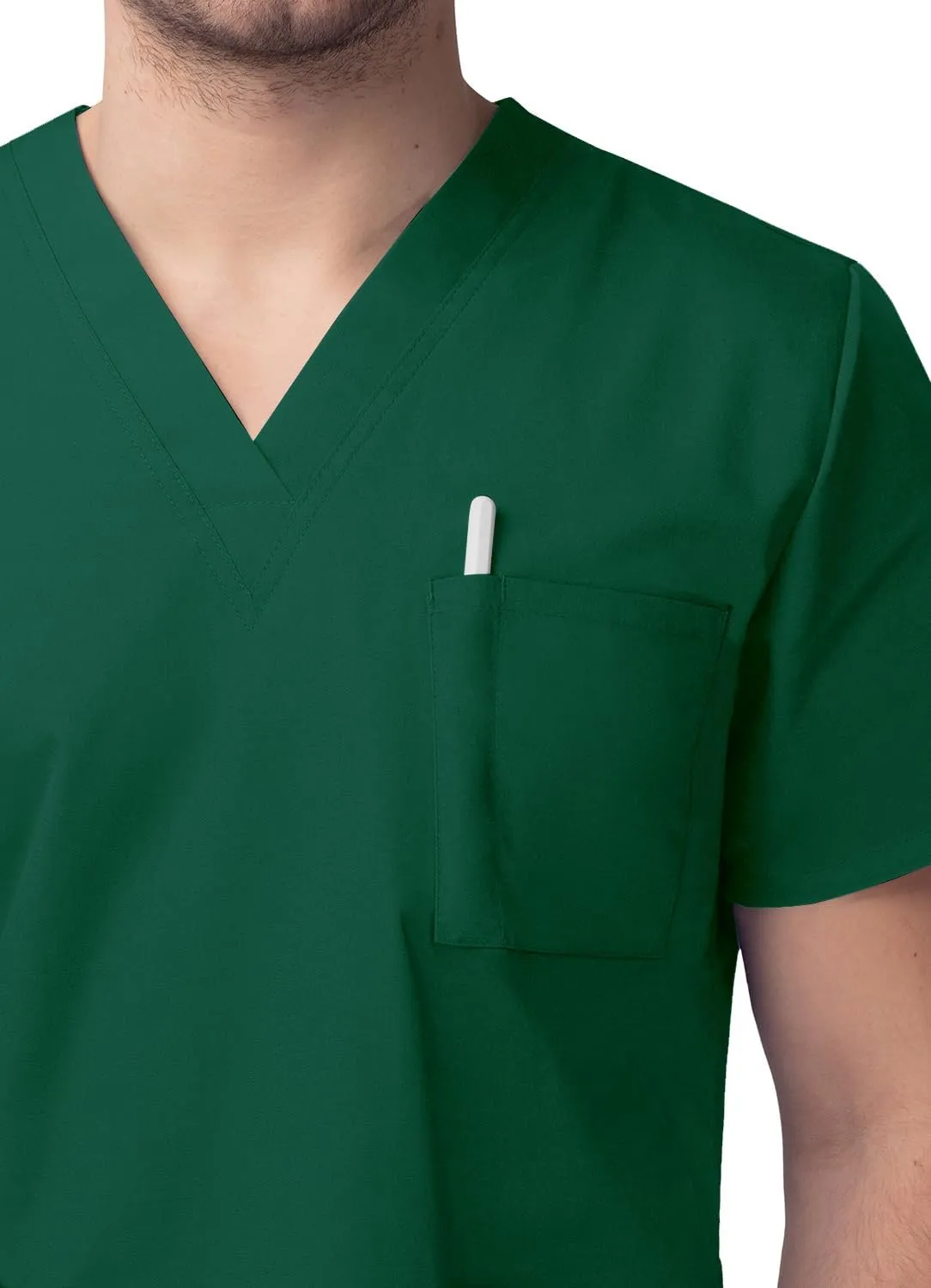 Sivvan Unisex Scrubs - Classic V-Neck Top & Drawstring Pants Scrub Set