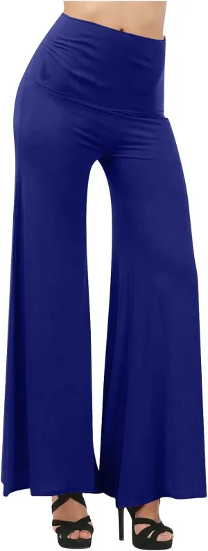 SMIDOW Womens Flare Yoga Pants High Waist Plus Size Tummy Control Wide Leg Flowy Pant Trousers Casual Loose Comfy Gym Pants