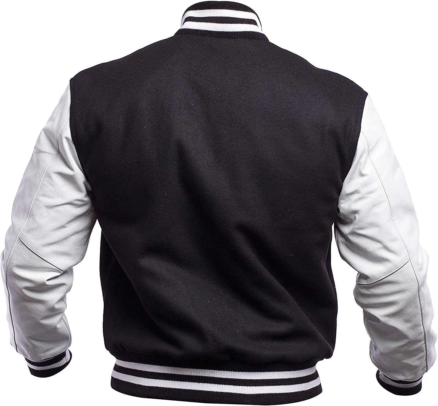 SpazeUp Letterman Jacket Men College Baseball Bomber Jacket | Wool   Faux Leather Letterman Jacket Men