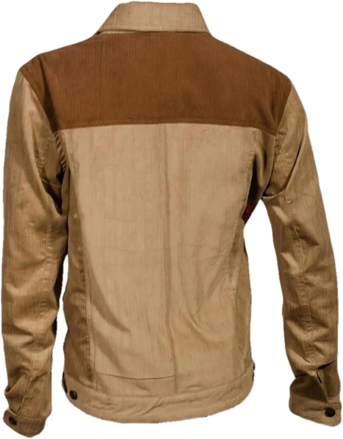 SpazeUp Suede Jacket Mens - Suede Trucker Coat Men - Fur Collar Brown Suede Leather Jackets Men